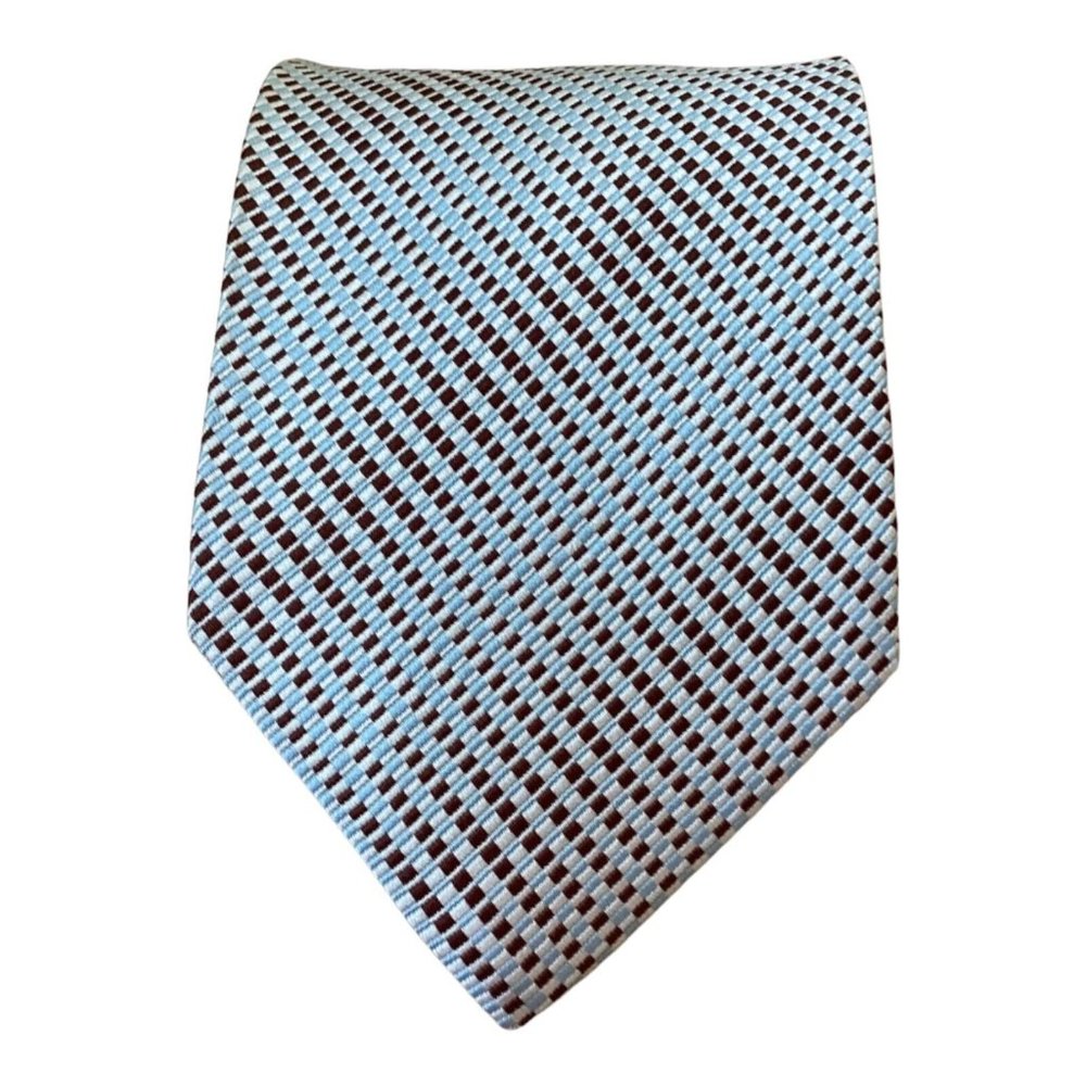 GIORGIO ARMANI Blue Sriped Silk Tie Made In Italy 58"-4" EX COND